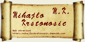 Mihajlo Krstonošić vizit kartica